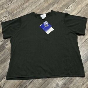 Susan Graver Black Short Sleeve Stretchy Top Size 2X USA